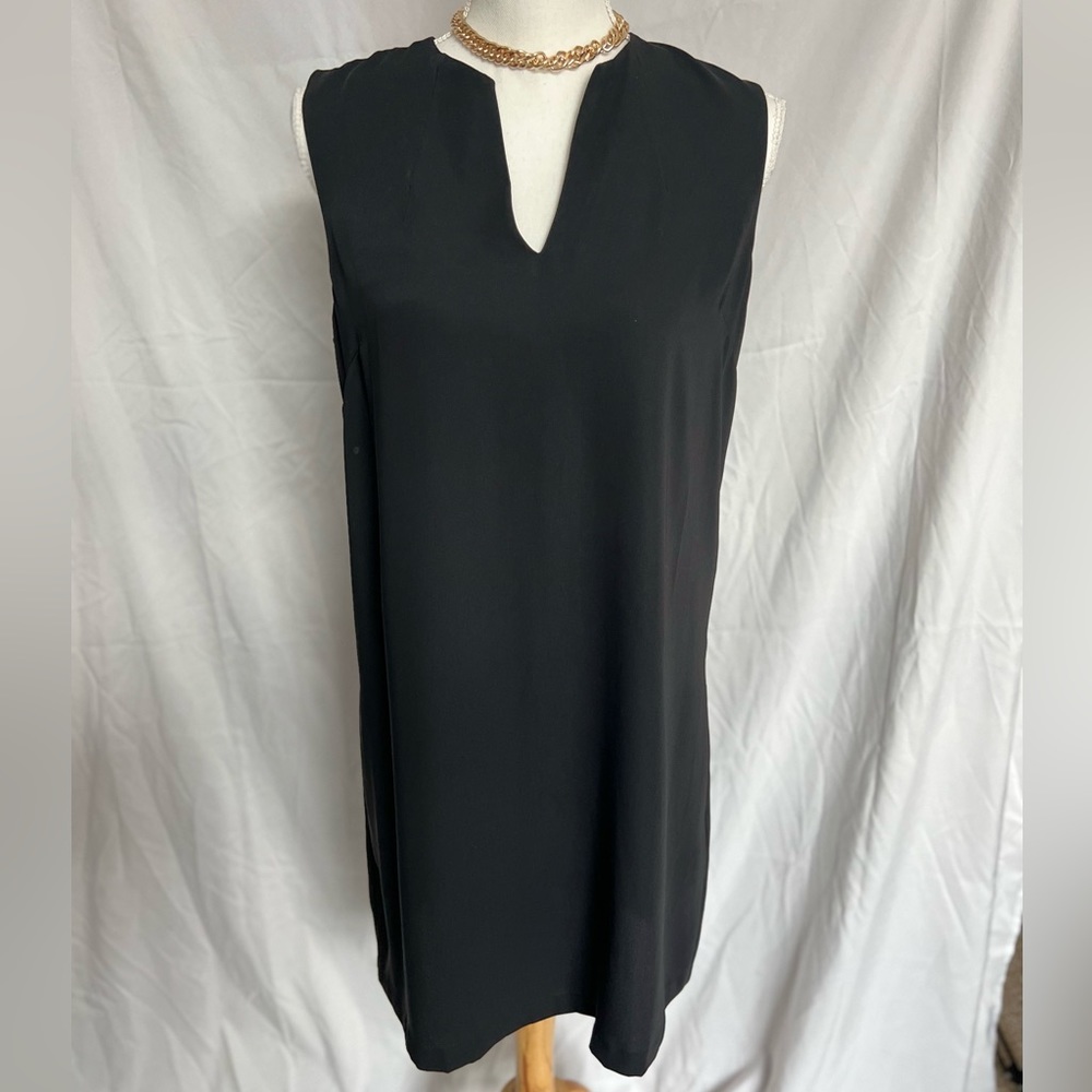 Adrienne Vittadini Sleeveless Black MIDI Dress (8)